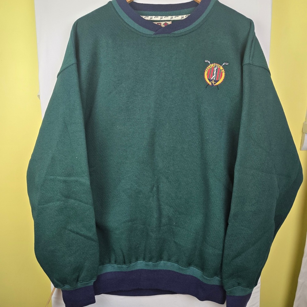 Charleston SC Golf Club Crewneck Sweatshirt by Boa Resort Mens XL Green
